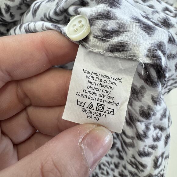 J.Crew The Perfect Shirt Womens Small Leopard Print Long Sleeve Button Down - Picture 4 of 6